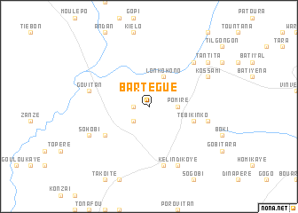 map of Bartégué