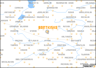 map of Bartkiškė