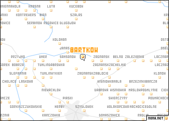 map of Bartków