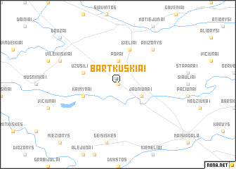 map of Bartkuškiai