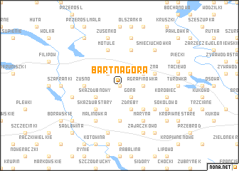 map of Bartna Góra