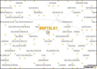 map of Bartołdy