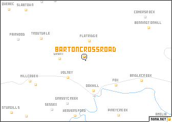 map of Barton Crossroad