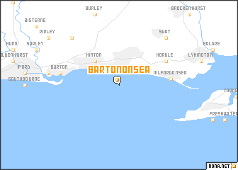 Barton On Sea United Kingdom Map Nona Net   Locmap BARTONONSEA  1.8346667X50.5966667X 1.4986667X50.8366667 