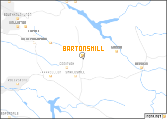 map of Bartons Mill