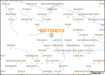 map of Bartošovce