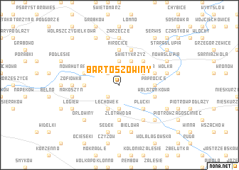 map of Bartoszowiny