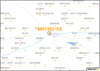 map of Bartoszyce
