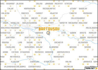 map of Bartoušov