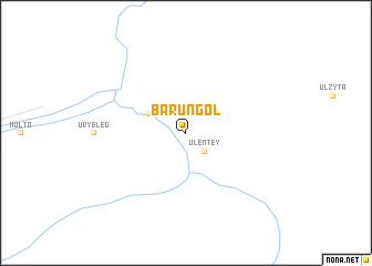 map of Barun-Gol