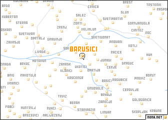 map of Barušići