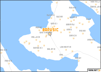 map of Barušić