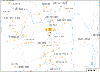 map of Barú