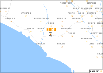 map of Barú