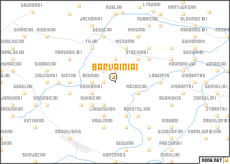 map of Barvainiai