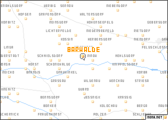 map of Bärwalde