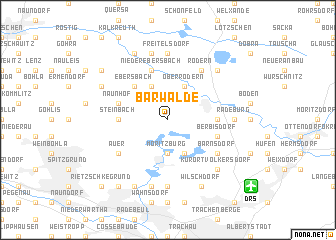 map of Bärwalde