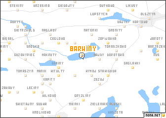 map of Barwiny