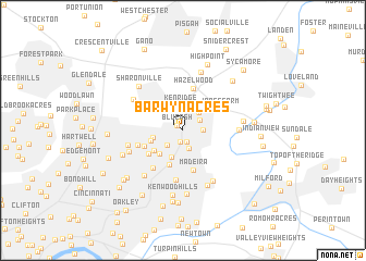 map of Barwyn Acres