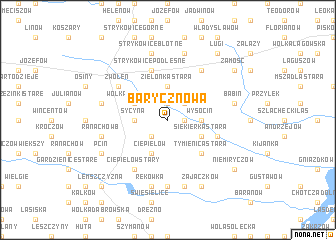 map of Barycz Nowa