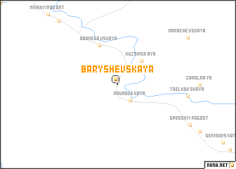 map of Baryshevskaya