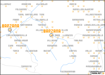 map of Bárzana