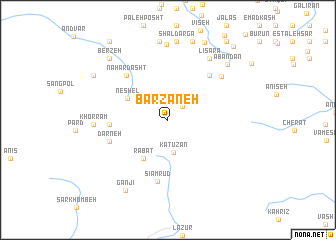 map of Barzaneh