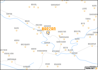 map of Barzān