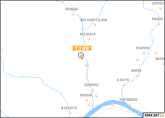 map of Bârza