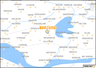 map of Barzūnai