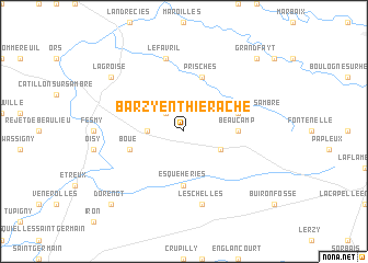 map of Barzy-en-Thiérache