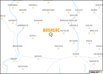 map of Başağaç