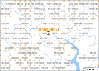 map of Bāsākhāli