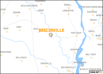 map of Bascomville