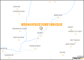 map of Bashkirskoye Baybakovo