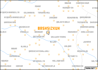 map of Bāshsīz Kūh