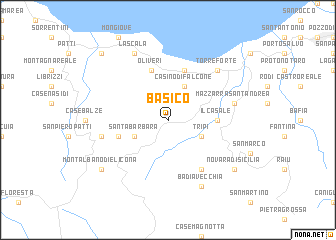 map of Basicò