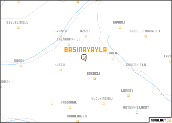 map of Başınayayla