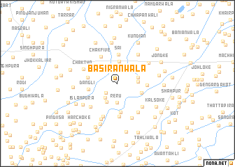 map of Basīrānwāla