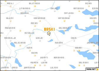 map of Bašķi
