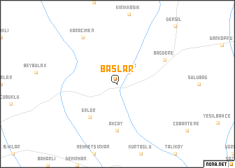 map of Başlar