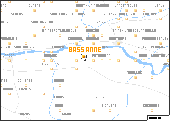 map of Bassanne