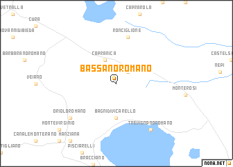 map of Bassano Romano