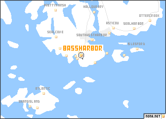 map of Bass Harbor