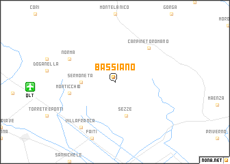 map of Bassiano