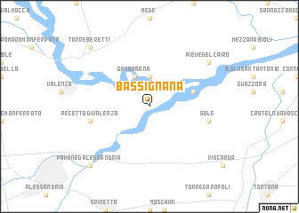 map of Bassignana