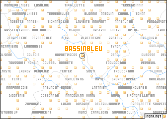 map of Bassin Bleu