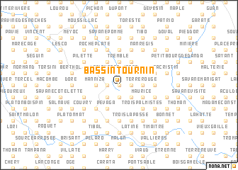 map of Bassin Tournin