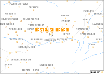 map of Bastajski Brđani