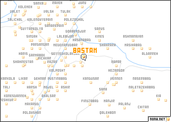 map of Basţām